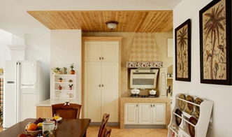 田園廚房三居室清新原木色田園風(fēng)格廚房畢業(yè)照效果圖